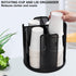 Black Rotated Cup and Lid Dispenser, Paper Cup Holder for Countertop with 4 Compartments for Coffee Station