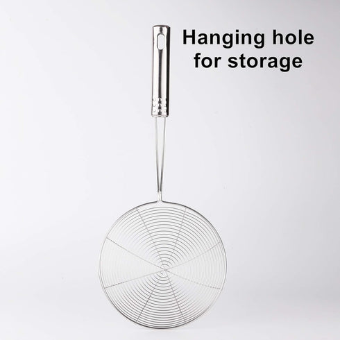 Versatile Stainless Steel Spider Strainer/Skimmer/Ladle - Chirano Kitchen Gadgets Wire Strainer Pasta Strainer Spoon (6