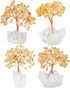 mookaitedecor Citrine Crystal Tree, Bonsai Money Tree with Quartz Cluster Rock Crystal Base for Wealth