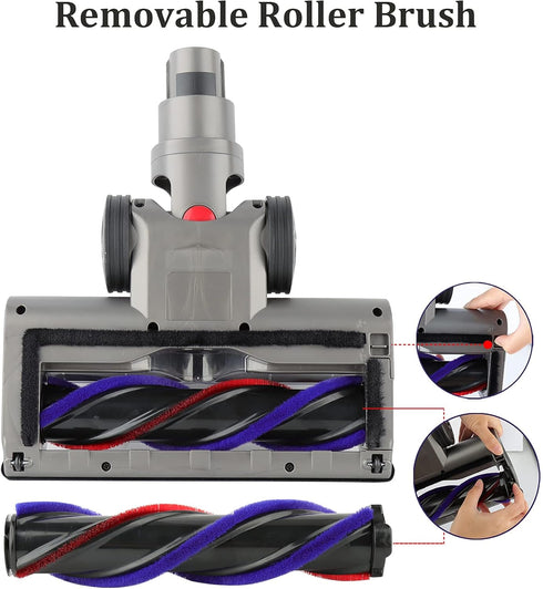 Quick-Release Direct Drive Cleaner Head Turbine Tool for Dyson V15 V11 V10 V8 V7 Cordless Vacuum Cleaner