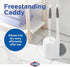 6.75 7 19.5 Clorox Toilet Plunger and Bowl Brush Combo with Caddy, x x in, White/Gray