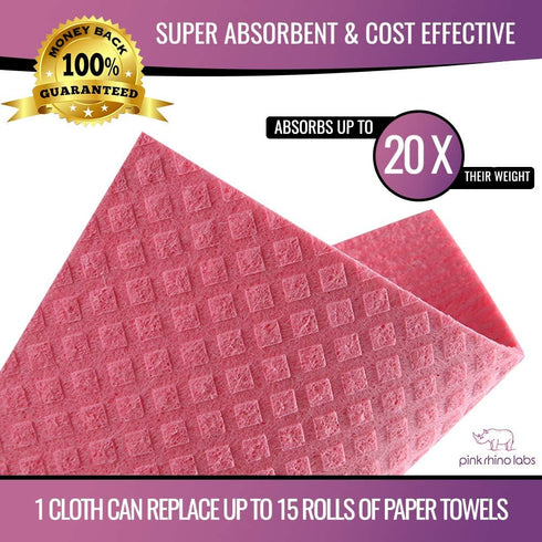 Swedish Dishcloths - Eco-Friendly Reusable Kitchen Towels, 10 Pack for Dishes & Surfaces