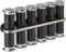 ZevrO Zero Gravity Wall-Mount Magnetic Spice Rack, Black/Silver - Set of 12