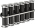 ZevrO Zero Gravity Wall-Mount Magnetic Spice Rack, Black/Silver - Set of 12