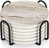 LIFVER Coasters Set of 6, Coasters for Drinks Absorbent Stone with Holder,