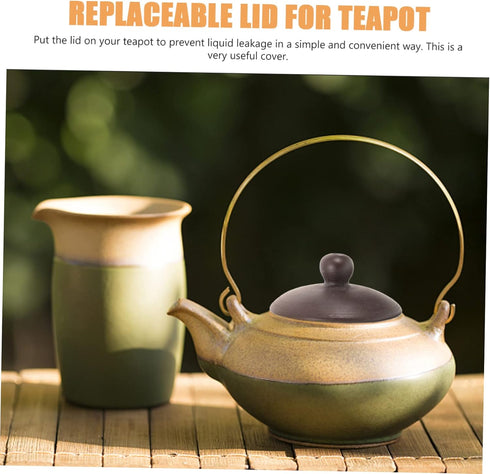 Purple Clay Teapot Lid - Replacement Porcelain Tea Kettle Lid for Japanese Accessories