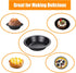 5 Inch Mini Pie Pans, Round Bakeware Set for Baking Pies, Cakes, Tarts, Desserts, Black