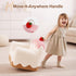 OUOZZZ 16, Cozy Toddler Chair for Ages Soft Sherpa Kids Sofa with Book Pocket & Carry Handle, Single-Seat Couch
