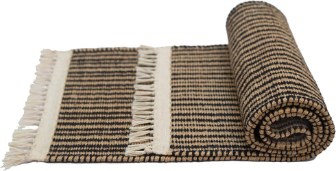 12x55 Inches, (1x4.7 Eco Crave Natural Jute Table Runner Handwoven Brown Boho Burlap Coffee Table Runner, Rustic
