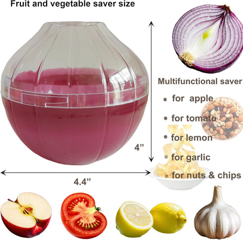 Dokpod Reusable Onion & Tomato Storage Containers - Freshness Saver Keepers with Transparent lid Organizer for Fridge