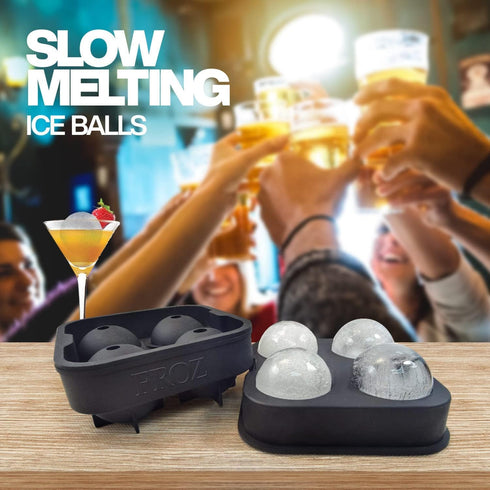Froz Ice Ball Maker by Housewares Solutions – Novelty Food-Grade Silicone Ice Mold Tray