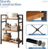 3 DUMOS Tiers Bookshelf, Classical Book Shelf, Tall Display Shelves in Living Room/Home/Office, Storage Organizer