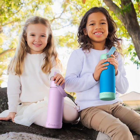 Fimibuke Kids Insulated Water Bottle - 18oz BPA-FREE Cup with Straw, Double Wall Vacuum Tumbler (2 Pack, Underwater