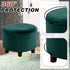 uxcell Velvet Round Footstool Slipcover, Stretch Foot Stool Protector Covers Plush Furniture Protector Cover