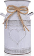 7.5" High Decorative Vase with Unique Heart-Shaped Rope Design, Rustic Decor for Living Room or Kitchen