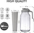 Cold Brew Mason Jar Iced Coffee Maker, Durable Glass, 64 oz with Handle & Stainless Steel Filter for Iced Drinks