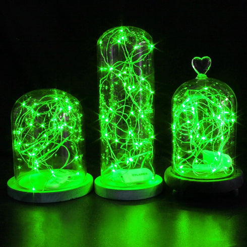 CYLAPEX 6 Pack Green Fairy Lights String, Battery Operated LED Starry String Lights for Christmas Decoration
