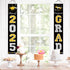 DAZONGE 2025 Graduation Decorations, Black & Gold Class of Porch Banners for Any Schools or Grades Party Supplies