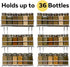 Evelots 2 Pack 3-Tier Spice Rack, Door/Wall Mounted, Sturdy Coated Metal for Up to 36 Bottles