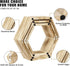 Set 6 NOVIMANGO Hexagonal Floating Shelves Wall Mounted of Wooden Hexagon Shelves Farmhouse Storage Honeycomb Shelves