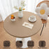 24 Inch Coffee,24"Dia) Round Fitted PU Tablecloth with High Elastic Edge Dia Waterproof Oil Proof Table Cloth