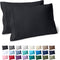 Bare Home Premium 1800 Microfiber Pillowcase Set - Ultra-Soft, Double Brushed, Hypoallergenic - Set of 2, Black