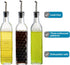MDLUU Set, 17oz 3 3 1 Pack 3 Oil and Vinegar Dispenser Clear Glass Olive Oil Bottles, Kitchen Vinegar Decanters
