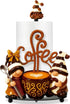 Thyle Coffee Gnomes Bar Decor Paper Towel Holder with Round Base Countertop