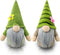 Gehydy Set of 2 Plush Spring Gnomes, Handmade Green Scandinavian Tomte Easter Sunflower Decoration for Home Kitchen