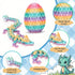 12PCS 3D Set 12 5.12 Inch 2.36 Inch Printed Crystal Dragon & Egg - Unique Colors - Glitter Dragons with Surprise Eggs