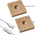 2pcs 3D LED Wood Light Base for Crystal Glass Art, Resin Art & Acrylic - Square Lighted Lamp Stand Pedestal