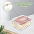 Deli Meat Container for Fridge, 4 Layer Lunch Meat Storage Container with Lid for Bacon and Cheese Organization