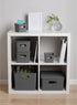 Baobab Multi-purpose Storage Basket, Medium with 5 Litres Capacity, Grey Anthracite, 18.1 x 27.2 x 13