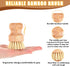 Bamboo Dish Scrub Brushes Wooden Cleaning Scrubbers Set, Kitchen Dish Brush with Natural Sisal Bristles for Home
