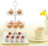 Coitak 3 Tier Cupcake Stand, Plastic Tiered Serving Stand, Square Dessert Tray for Baby Shower, Tea Party, Wedding