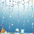 Cheerland Iridescent Circle Garlands, Under The Sea Party Decorations, Holographic Hanging Streamers for Mermaid Party