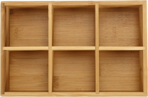 2 Pack 6 Packet, Packets Dicunoy Bamboo Tea Bag Organizers, Wood Tea Bag Storage for Drawers with Roomy Compartments