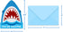 Yangmics Direct 25 Pack Shark Birthday Party Invitations with Envelopes, Double Sided Fill-In