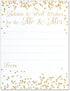 Wedding Advice Cards for Mr. and Mrs., Faux Confetti Gold Glitter, Pack of 40