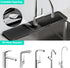 24 Inch Kitchen Sink Splash Guard: Silicone Draining Mat with 5 Slope for Faucet Area, Fast Draining Kitchen Sink Tidy