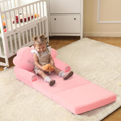 18 MOONBEEKI Toddler Chair ComfyFoldable Princess Couch for Girl, Toddler Recliners for Kids Over Months, Kids