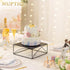 NUPTIO Cake Stand Cupcake Display Metal Dessert Pedestal Stands Food Riser Black Display Plate for Party Halloween