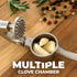 Zulay Kitchen Premium Garlic Press Set, Rust Proof & Dishwasher Safe, Easy-Squeeze with Silicone Peeler