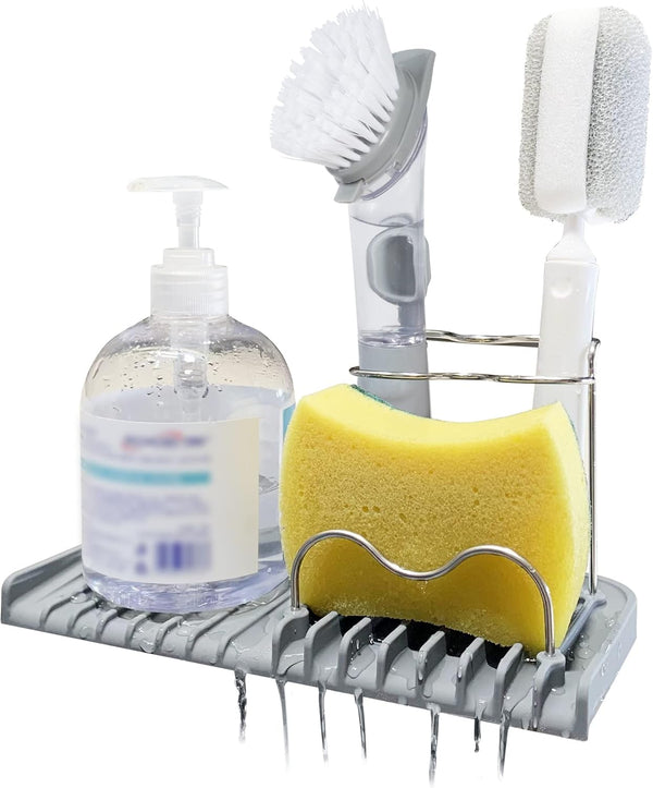 Gosmol Sponge holder for kitchen sink caddy accessories gadgets, dish soap brush