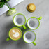 City to Cottage Handmade Lime Green and White Polka Dot Ceramic Coffee Mug, 7 oz / 200ml, Unique Gift