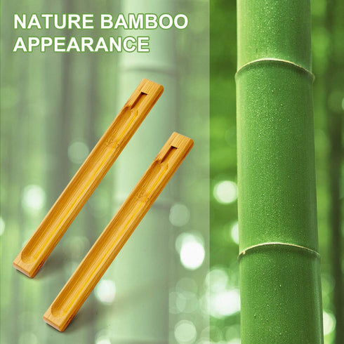 3 Pieces Bamboo Wood Incense Holder - Adjustable Angle Incense Burner with Ash Catcher, 9.8 Inches