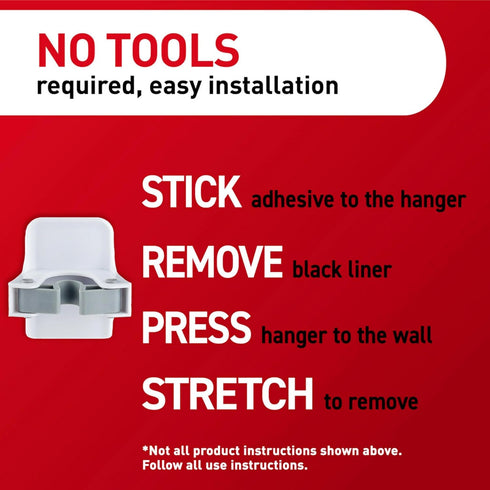 Command 3 6 Closet, 4 lb Broom Grippers, Hangers and Strips, Damage-Free Mop and Broom Holder Wall Mount, Household