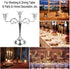 OwnMy 3 Arms Metal Candelabra, Silver Elegant Candle Holder for Wedding Dining Table Christmas Party Home Decoration