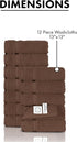 SALBAKOS 100% Set 12 13x13 inch 12 Turkish Cotton Washcloth of | Heirloom Quality | Hotel & Spa Collection | Ultra