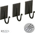 RTZEN Wall Mount Hook Set - Handcrafted Rustic Metal Coat Hooks for Hanging - Classic Farmhouse Black Hooks for Towel,